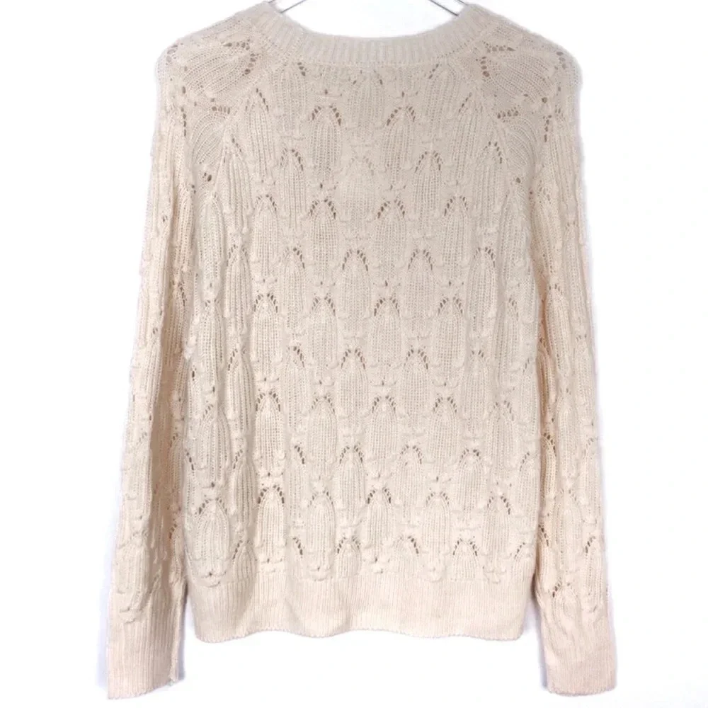 Elodie Nordstrom Cable Knit Crochet Lace Sweater